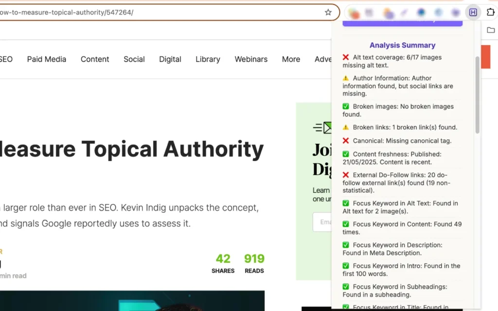 Searchenginejournal's website screenshot